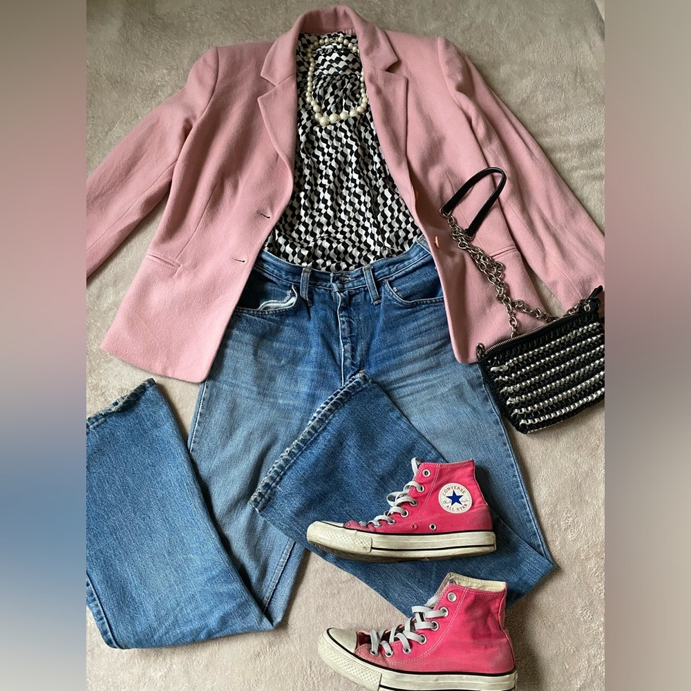 Pink Wool Blazer - Picture 2 of 8